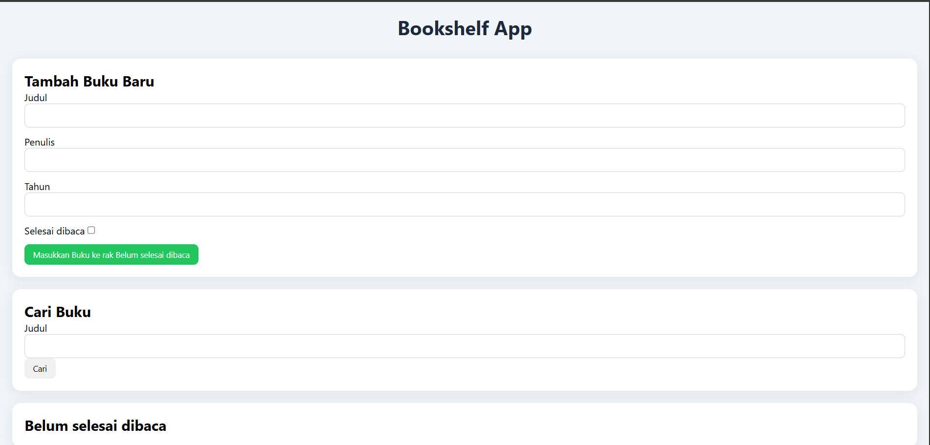 Bookshelf App